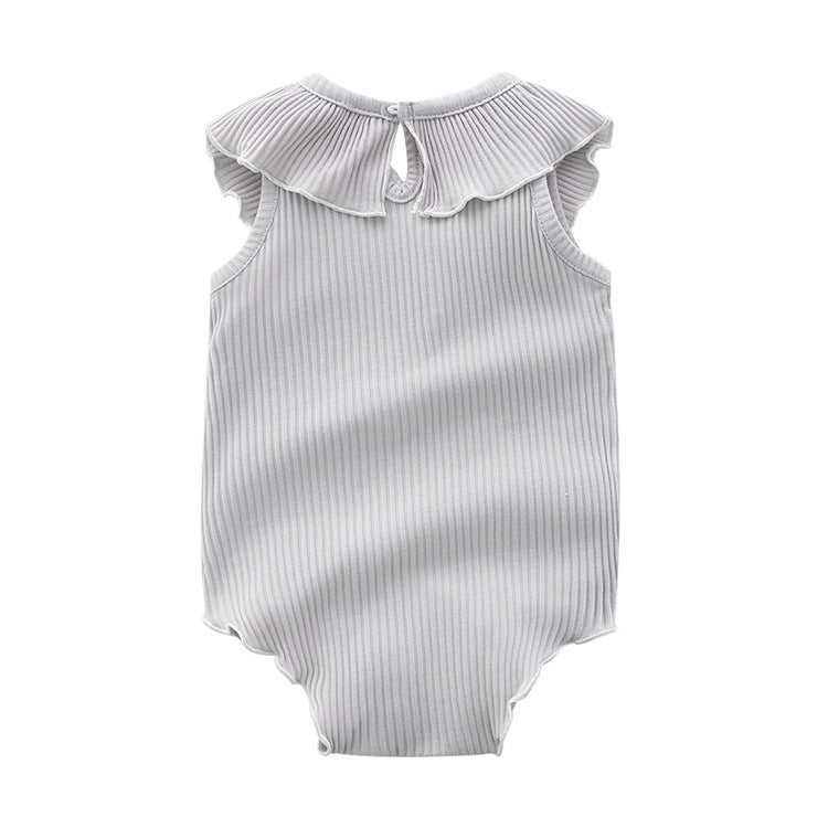 Baby Girl Stretchy Bodysuit — Soft Cotton Summer Onesie