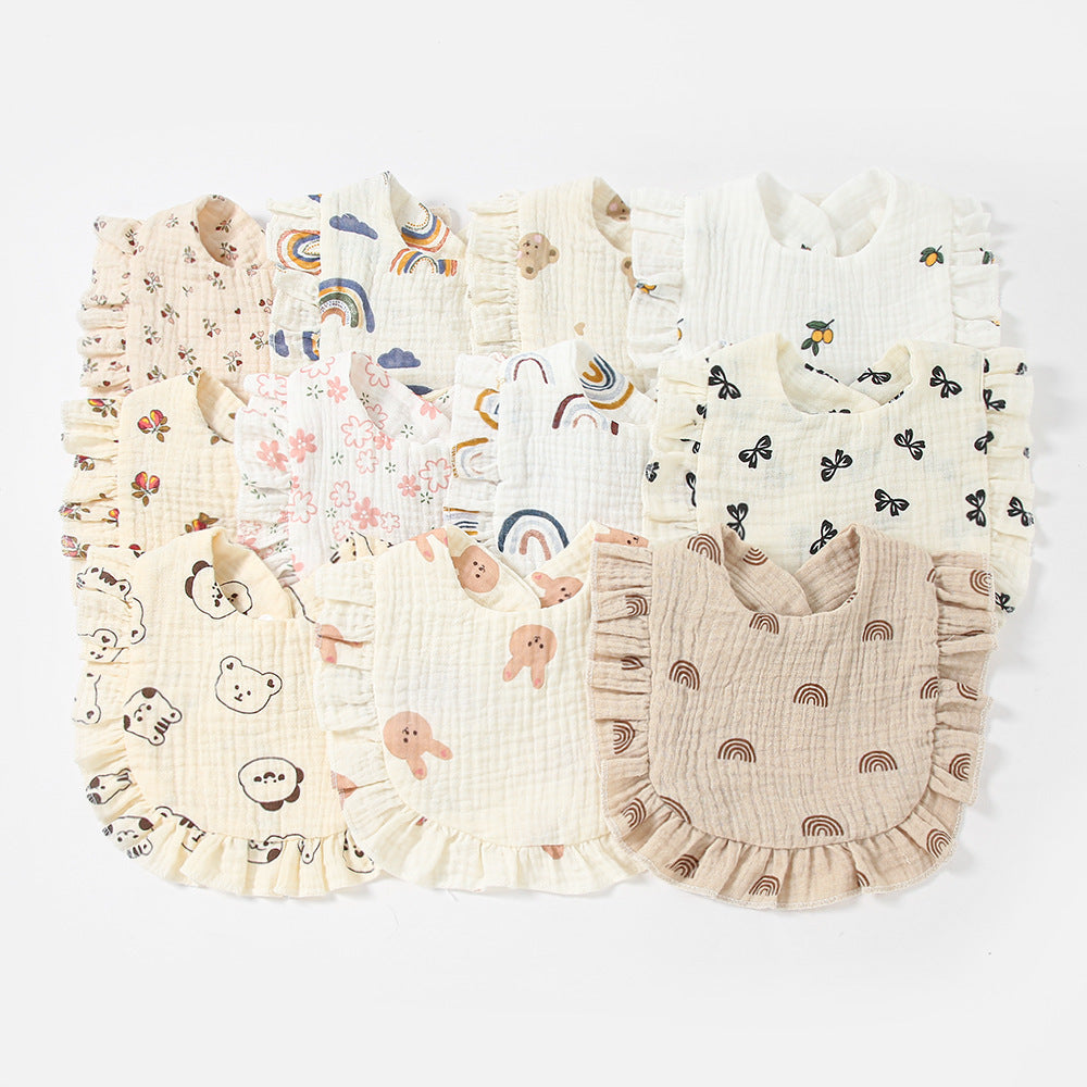 Babies' Printed Cotton Gauze Bib