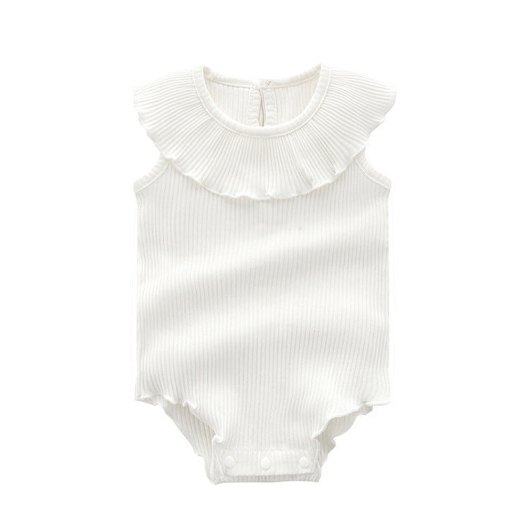 Baby Girl Stretchy Bodysuit — Soft Cotton Summer Onesie