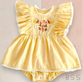 Juliet Romper — Embroidered Cotton Baby Girl Outfit