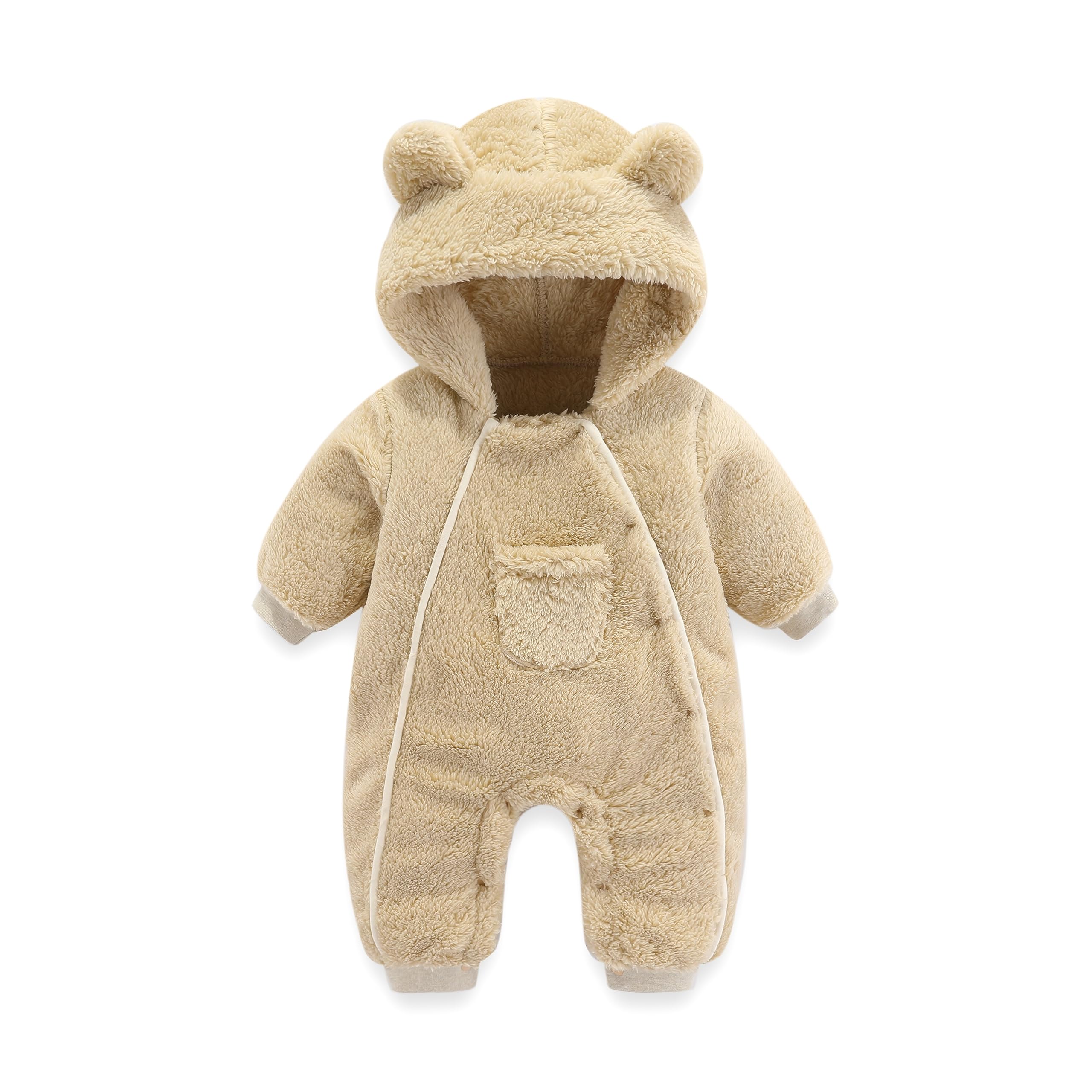 Baby Bear Onesie – Warm Fleece Hooded Jumpsuit for Newborns & Toddlers