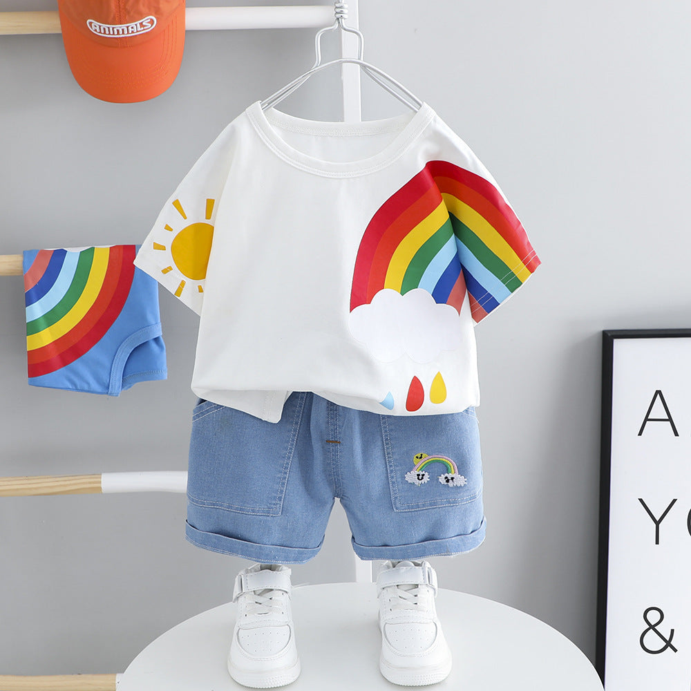 Baby Boy Summer 2-Piece Set | Short Sleeve Top & Shorts (1–3 Years)