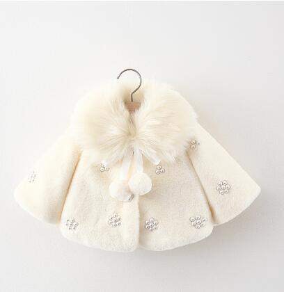 Girls Cape Coat – Warm Polyester Poncho Jacket for Toddlers & Kids (80–110cm)